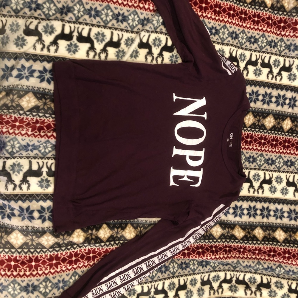 On Fire Long Sleeve “NOPE” Shirt